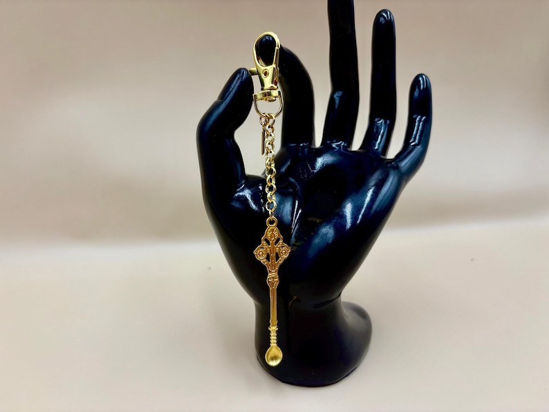 Handcrafted Gold Spoon Keychain