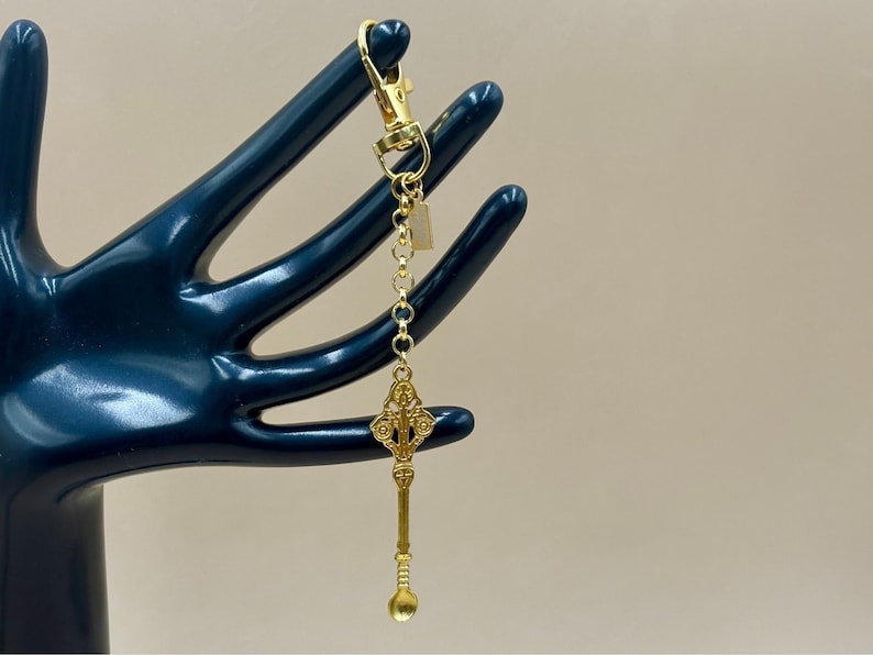 Handcrafted Gold Spoon Keychain