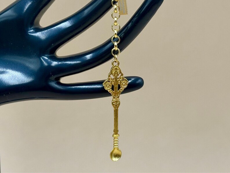 Handcrafted Gold Spoon Keychain