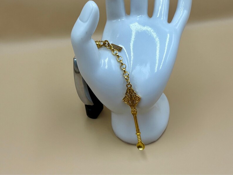 Handcrafted Gold Spoon Keychain