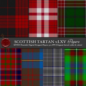 Digital Printable Scottish Tartan Plaid: Highland Clan Cameron of Locheil, Clan Cameron Hose #2, Alison Personal, Black and Red Dress