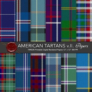 American tartans / US Tartan, Cherokee, Italian, Jewish, Scottish Heritage, Colorado, Ohio, Oklahoma, Pennsylvania, Texas, Wisconsin States