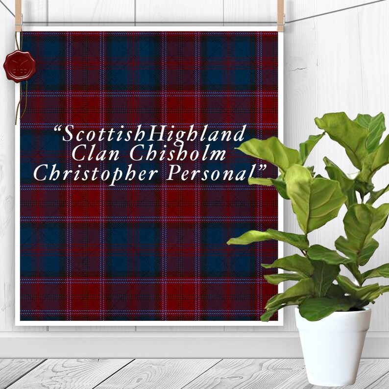 Digital Printable Scottish Tartans: Highland Clan Chisholm, Artifact ...