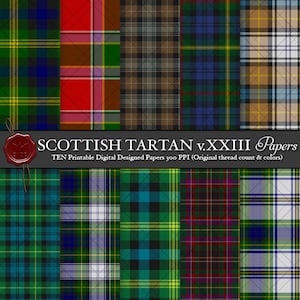 Digital Printable Scottish Tartans: Highland Clan Gordon, Old Chief’s Ware, Pre-aniline Dye, Gordon of Abergeldie, Old Ancient, Gordonstoun