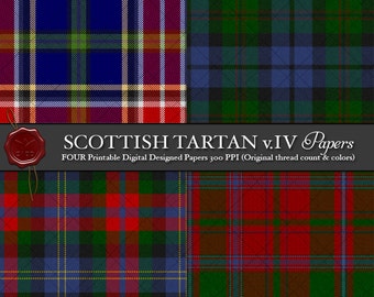 Digital Printable Scottish Tartan Plaid: Highland Clan Dundas, Dundas of Dundas, Admiral Sir Charles Dundas of Dundas, King George V
