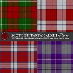 Digital Printable Scottish Tartan Plaid: Highland Clan Lennox, Dress, District, Fashion, Primary School, Allan de Faslane, Bailie of Lennox