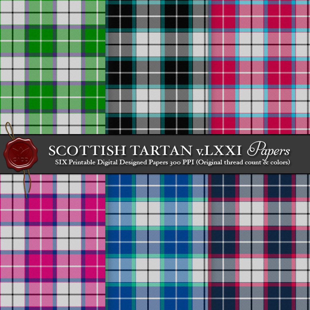 Digital Printable Scottish Highland Dance Tartan Plaid: Bonnie