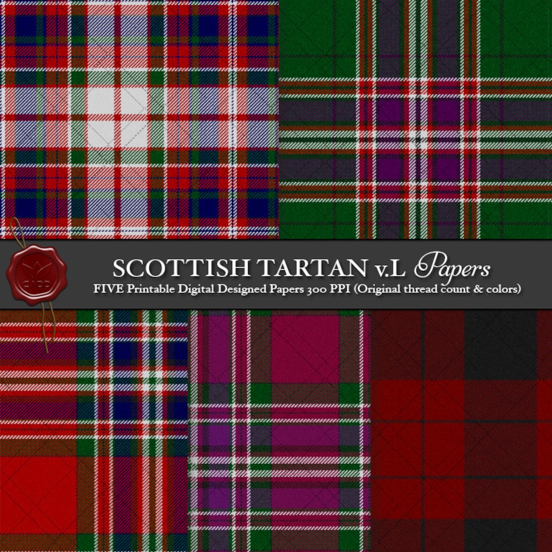 Digital Printable Scottish Tartan Plaid Highland Clan Macfarlane Dress