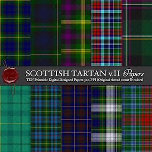 Digital Printable Scottish Tartans: Highland Clan Gordon, 92nd Regiment, Cumming, Westwood Pink, Esslemont, Phyllis, R. Gordon Univercity