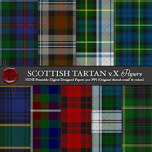 Digital Printable Scottish Tartan Plaid: Highland Clan Campbell, 42nd Dress Balhousie, Marquis of Lorne, of Cawdo, of Armaddie, Breadalbane