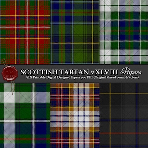 Digital Printable Scottish Tartan Plaid: Highland Clan MacInnes, MacGregor-Hastie, Dress, Clan, Ancient Hunting, Dalgliesh, Homecoming