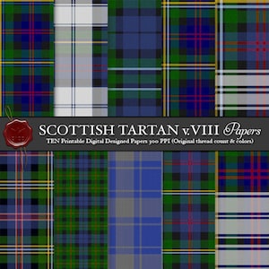 Digital Printable Scottish Tartan Plaid: Highland Clan Malcolm/MacCallum, Dress, Lochcarron 2005, symmetrical,High School,Fashion, Year 1840