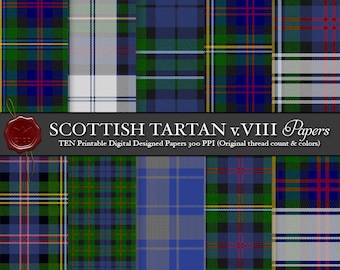 Digital Printable Scottish Tartan Plaid: Highland Clan Malcolm/MacCallum, Dress, Lochcarron 2005, symmetrical,High School,Fashion, Year 1840