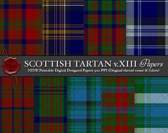 Digital Printable Scottish Tartan Plaid: Highland Clan Matheson, Hunting, Fashion, Dress, Blue Matheson, Logan 1831, Crowe, MacDonald, Crowe