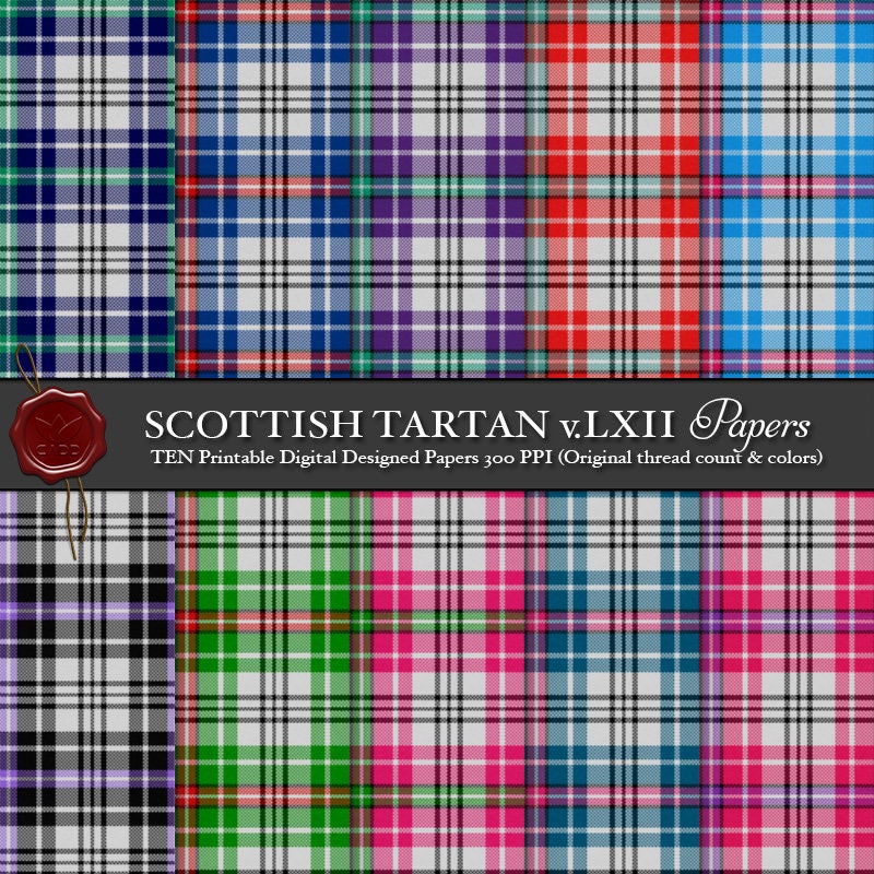 Digital Printable Scottish Highland Dance Tartan Plaid: Thistle Aqua, Flame, Violet, Sky, Battle or Victory Dance, Clan's dancers