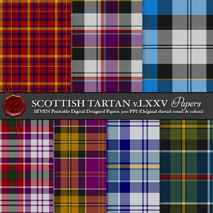 Digital Printable Scottish Tartan Plaid: Highland The Battle of Culloden, Munro, Dance, Dress, Stirling, Battle of Culloden 1746 Original