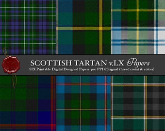 Digital Printable Scottish Tartan Plaid: Highland Clan MacNeil/Clan Niall, Dress, Barra, Colonsay, Royce Person, Highland Society of London