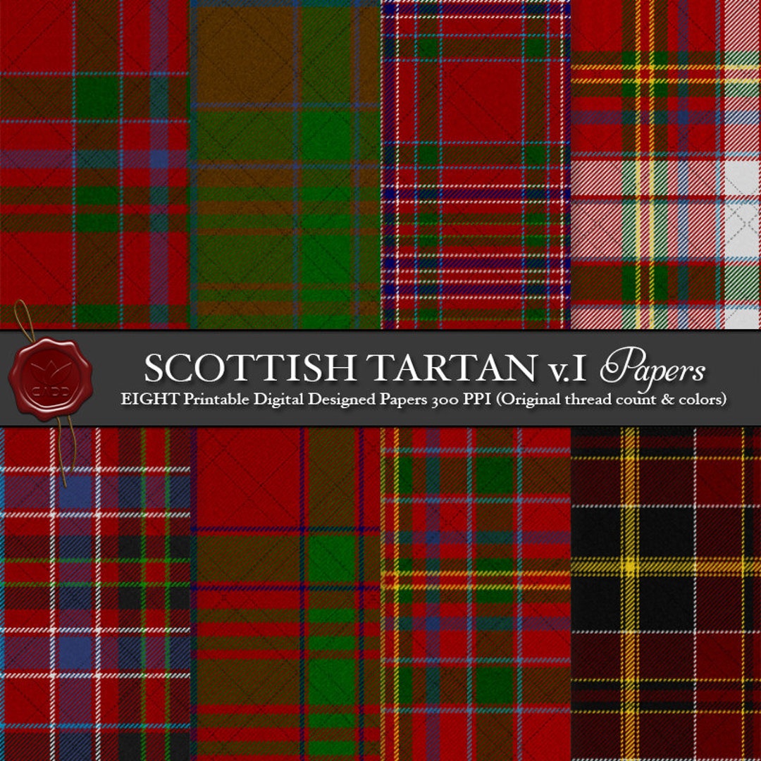 Digital Printable Scottish Tartan Plaid: Highland Clan Macalister ...