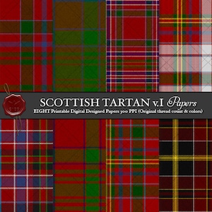 Digital Printable Scottish Tartan Plaid: Highland Clan MacAlister, MacAlister of Skye, Dress, Gourlay Steele Collection, Glenbarr, Logan