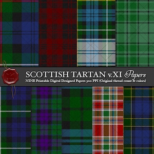 Digital Printable Scottish Tartan Plaid: Highland Clan Campbell,Lochlane,Simpson Dalgliesh,Argyll Smiths, Sir Walter Scott, Ivanhoe, Rob Roy