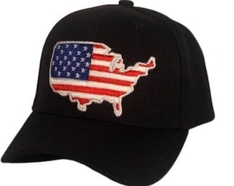 U.S.A Flag Patch Hat | Unisex Embroidered Cap  | US Patriot Hat | Embroidered | American Flag Hat | Veteran Hat | Hats & Caps | Men's Hat