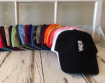Frankenstein Bestickte Baseballmütze, Frankenstein Dad Hat, Halloween Fall Apparel, Halloween Baseball Cap, Low Profile Curved Bill,