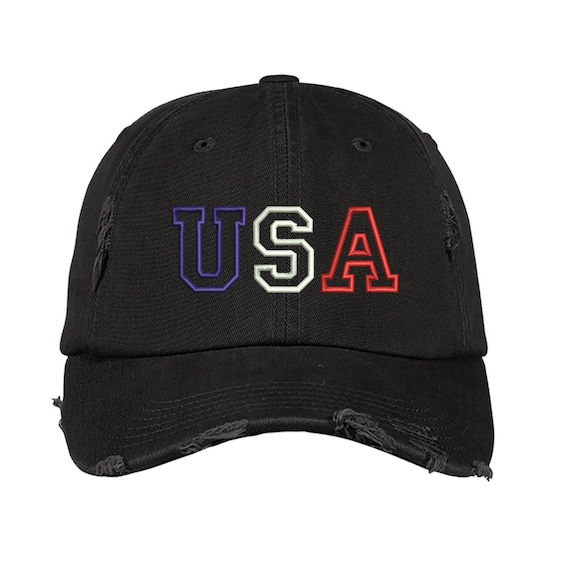 USA Distressed Dad Hat, 4th of July Dad Hat,  Low Profile Baseball Hat, American Pride Hat, Patriotic Hat, Red White Blue Baseball Cap Hats