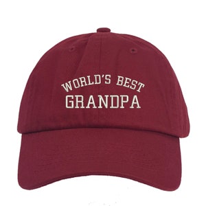 Worlds Best Grandpa Baseball Cap, Fathers Day Hat, Gift for Grandpa, Papa Hat, Grandfather Baseball hat, Gift for dad, Dad Hat for Grandpa image 6