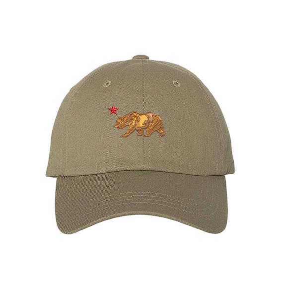 California Republic Bear Adjustable Snapback Hats Unisex Cotton Baseball Caps