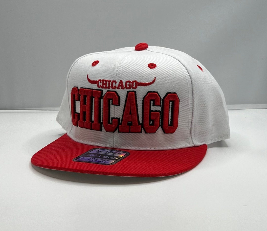 Chicago Rapper Cap Chicago Flat Bill Snapback Cap Embroidered Unisex Snapback Baseball Cap ...