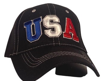 U.S.A 3D Patch Hat | Unisex Embroidered Cap  | US Patriot Hat | Embroidered | American Hat | Veteran Hat | Hats & Caps | Men's Hat