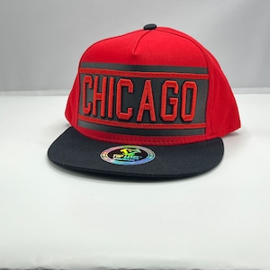Chicago Flat bill Snapback Cap embroidered Unisex Snapback Baseball Cap embroidered hat for Chicago Lovers Gift for Him Stocking Stuffer