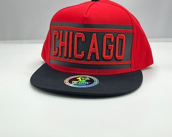 Chicago Flat bill Snapback Cap bordado Unisex Snapback Baseball Cap sombrero bordado para Chicago Lovers Regalo para él Stocking Stuffer