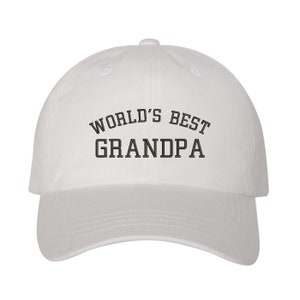 Worlds Best Grandpa Baseball Cap, Fathers Day Hat, Gift for Grandpa, Papa Hat, Grandfather Baseball hat, Gift for dad, Dad Hat for Grandpa image 5