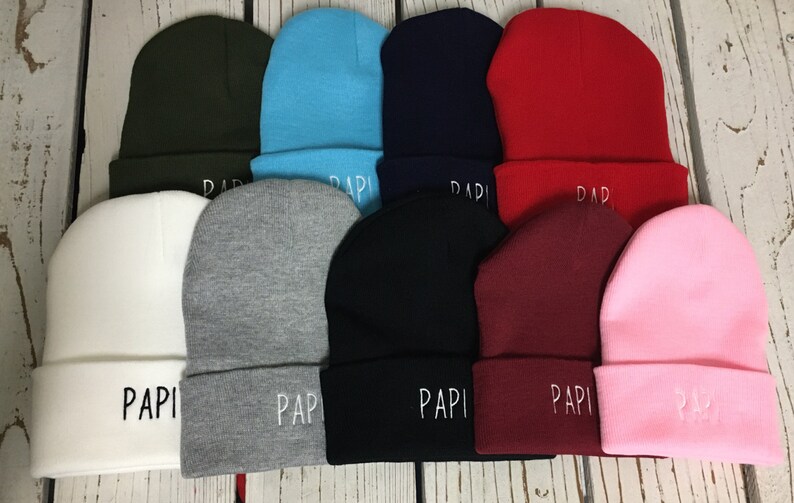 PAPI Embroidered Beanie Cuffed Cap Multiple Colors