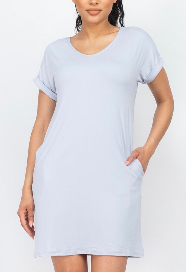 Women Short Sleeve Sleep Shirt Tee Pajama Top Dress T-shirt