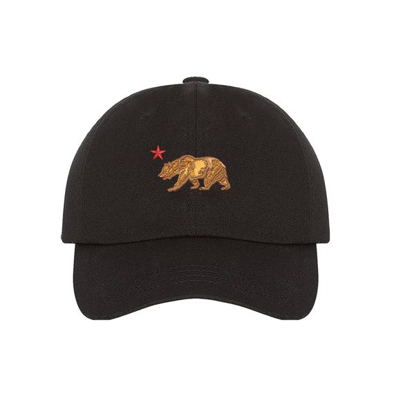 Denim Cap Bear California Love Star Baseball Dad Cap Classic Adjustable Casual Sports for Men Women Hats