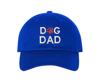 Dog Dad Baseball Cap, Dog Lover Hat, Gift for Dog Dads, Dog Paw Hat, Dog Dad Hat, Dad Baseball hat, Father's Day Gifts, Dog Dad Cap
