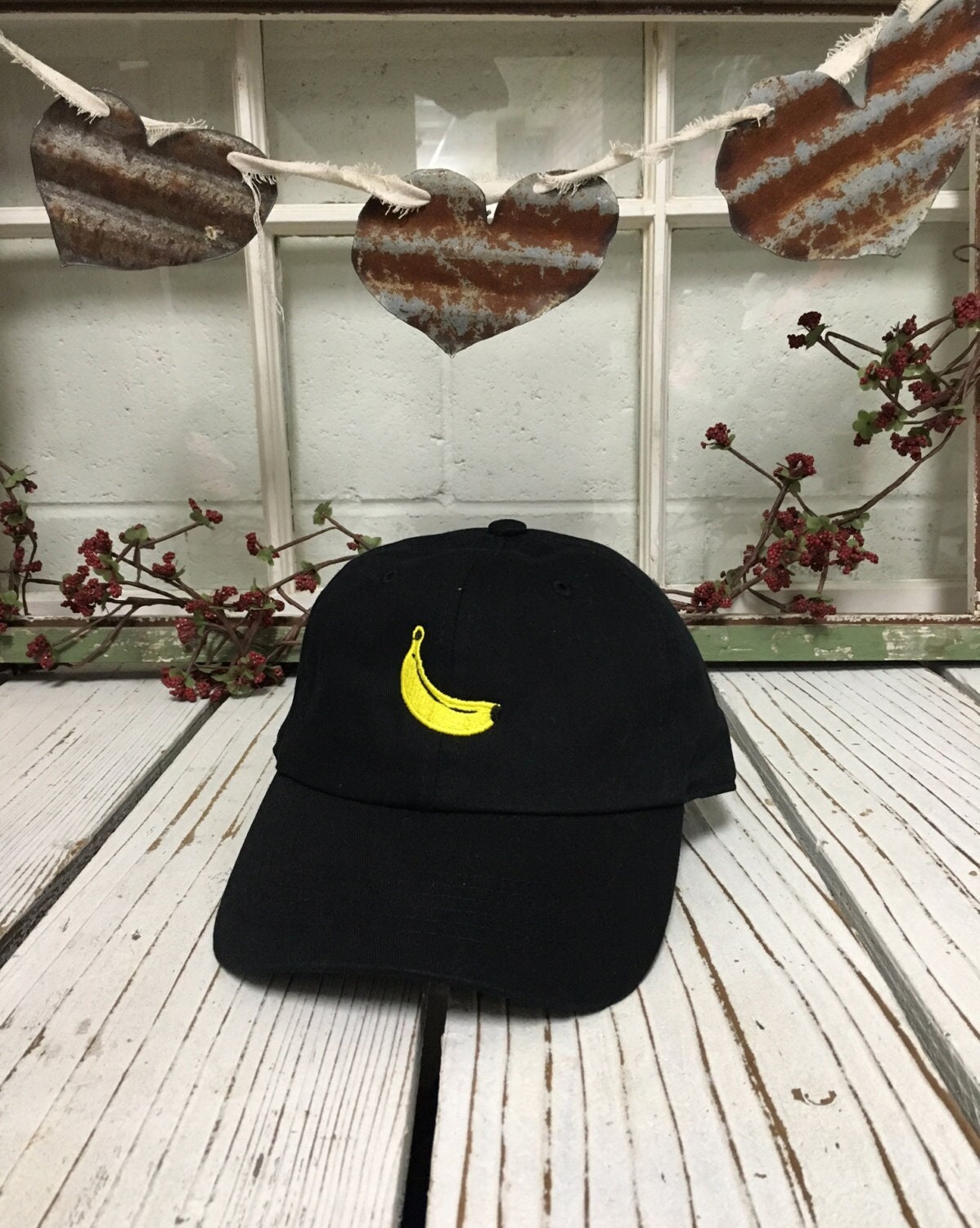 BANANA Dad Hat Embroidered Banana Baseball Cap Fruit Etsy