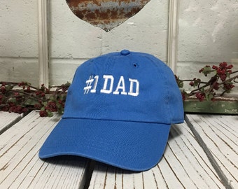 Nummer Eins Dad Baseballmütze, Vatertagsmütze, #1 DAD Hut, Papa Hut, Geschenk für Papa, Geschenk für Mann, Baseballmütze