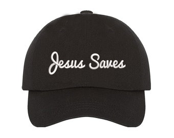 Jesus Saves Baseball Cap Christian Hats Bible Verse Hats Faith Baseball Caps for christian gift Church Baseball Cap Inspirational Hats
