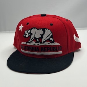 California Republic Flat bill snapback embroidered Unisex Snapback Baseball Cap Headwear embroidered hat for West Coast Lovers