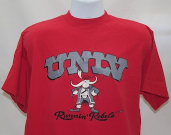 NEW Mens CHAMPION UNLV Red Short Sleeve Crew NCAA Shirt L Large