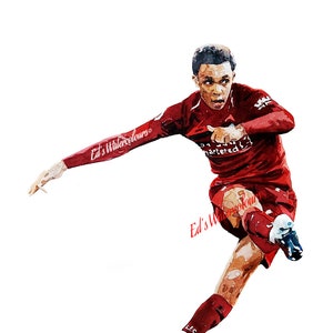 Trent Alexander-Arnold &quot; Print Watercolour,Liverpool FC art, Football player, LFC player watercolour, TAA art, Trent Alexander-Arnold poster