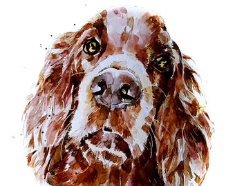 Red Setter III | Hunde-Kunstdruck | Edswatercolours