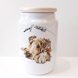Irish Terrier Assorted Ceramic Treats Jar.Irish Terrier canister,Irish Terrier dog jar,Irish Terrier Treat container,Irish Terrier snack jar