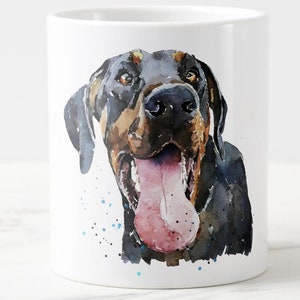 Large Doberman 2 Ceramic Mug 15 oz-  Doberman Coffee Mug, Doberman mug gift ,Doberman, Doberman Mug,Doberman Tea Cup