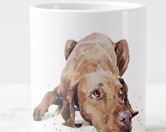 Large Vizsla 2 Ceramic Mug 15/20 oz-  Vizsla Coffee Mug, Vizsla mug gift ,Vizsla Mug