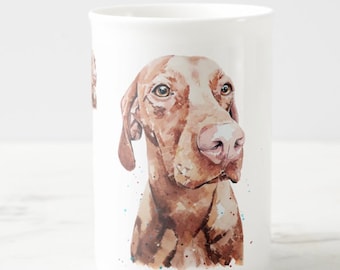 Vizsla Majestic Windsor porcelana de hueso fino Taza 10 oz- Taza de café Vizsla, Taza Vizsla regalo, Taza Vizsla