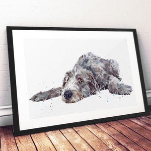 Irish Wolfhound " Print Watercolour,Irish Wolfhound art,Irish Wolf Houndprint, Irish Wolfhound watercolour, Irish Wolfhound art print